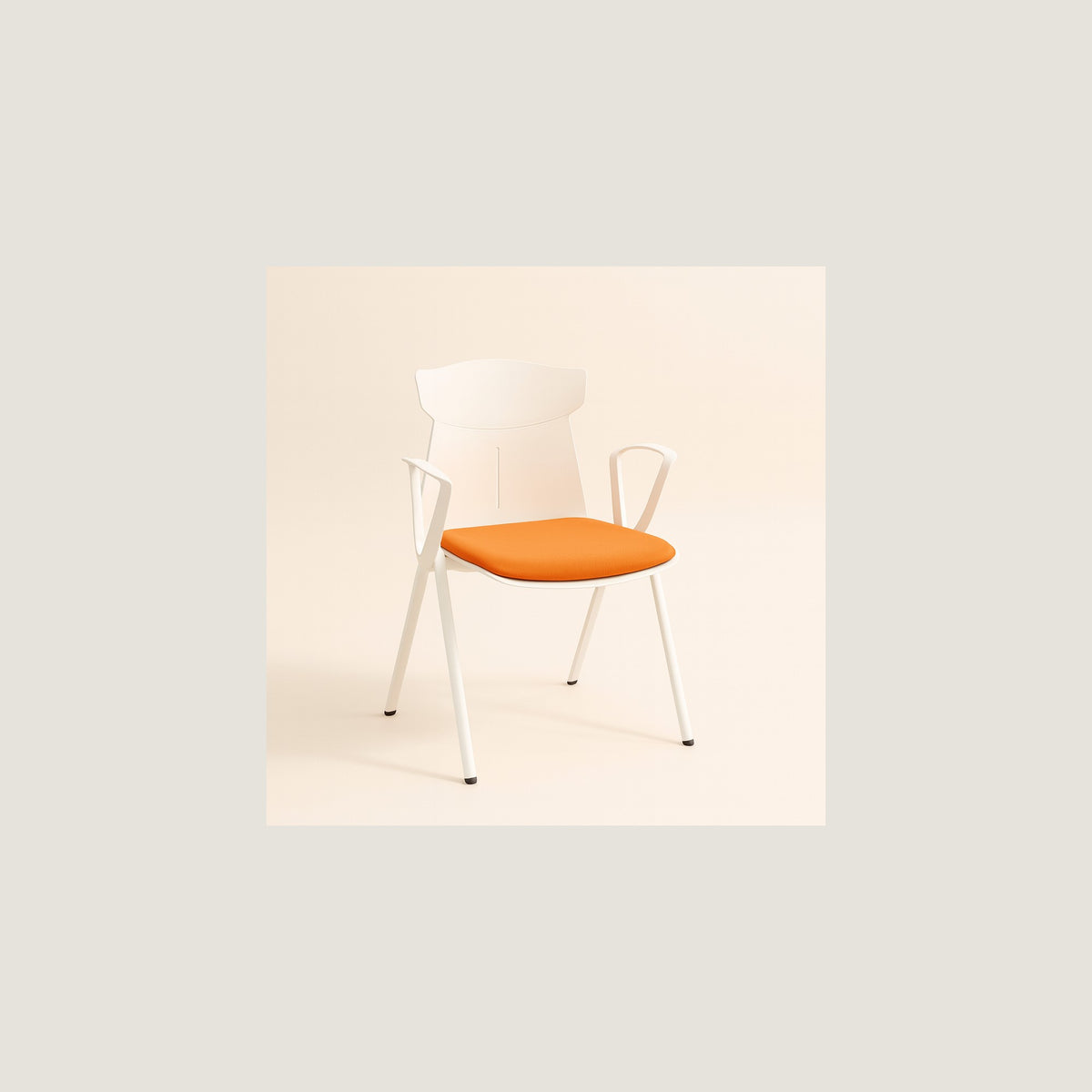LUMO Chair – Curved Armrest Multipurpose Chair (4-Leg Base, with Armrest) 4PCS (4PCS/1BOX)