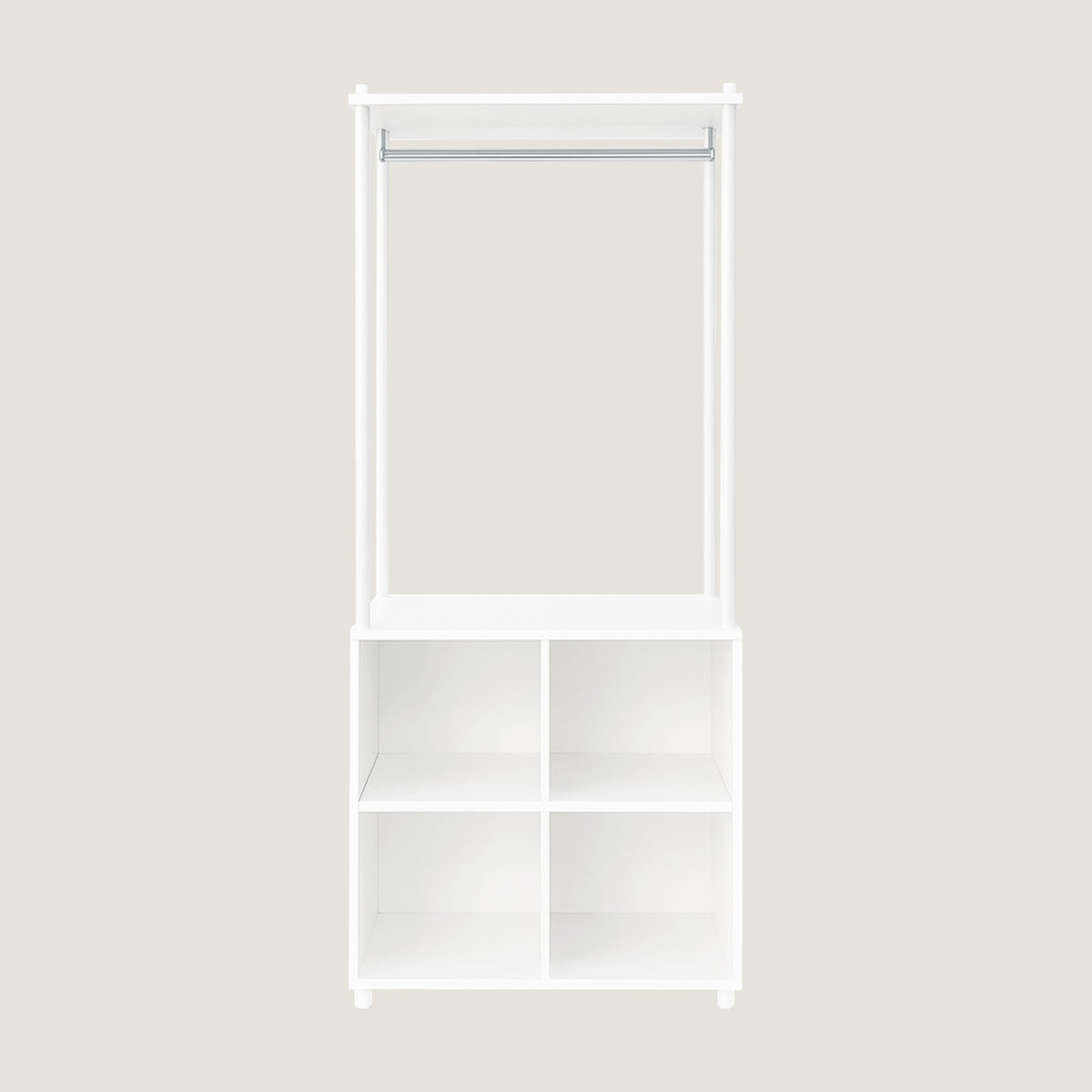 Growing Wardrobe Storage Unit (4-Cube + Hanger Unit)