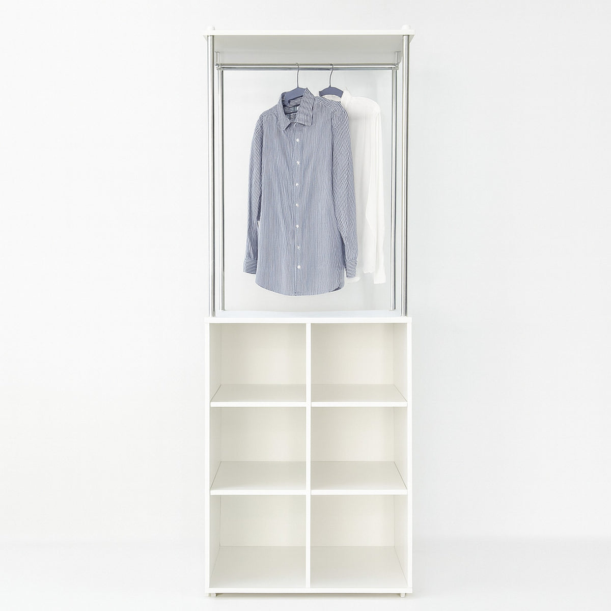 Growing Wardrobe Storage Unit (6-Cube + Hanger Unit)