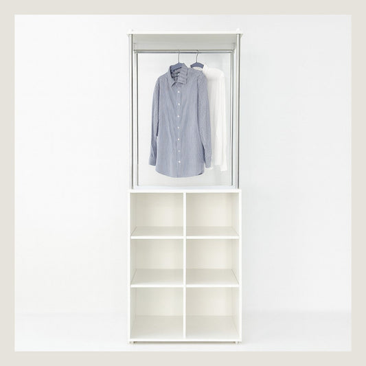 Growing Wardrobe Storage Unit (6-Cube + Hanger Unit)