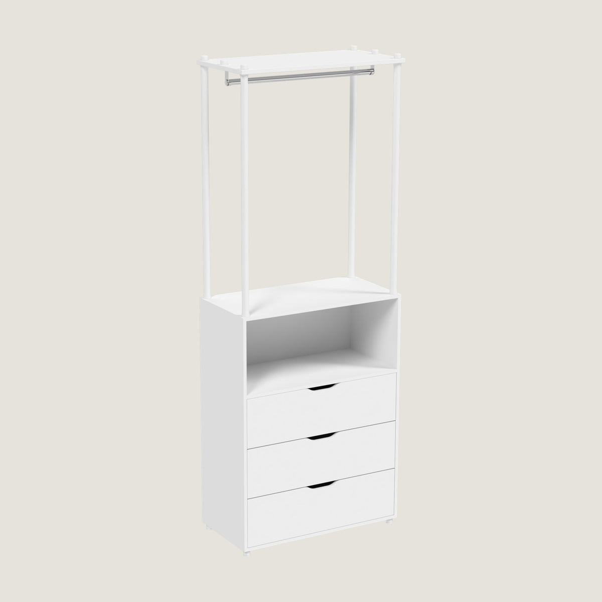 Growing Wardrobe Storage Unit (4-Drawer + Hanger Unit)