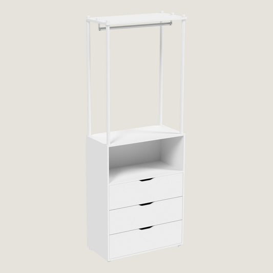 Growing Wardrobe Storage Unit (4-Drawer + Hanger Unit)
