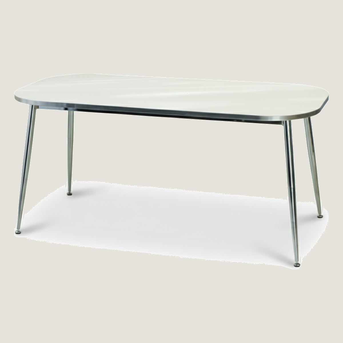 HAILEY Dining Table 1600x750 CHROME SV