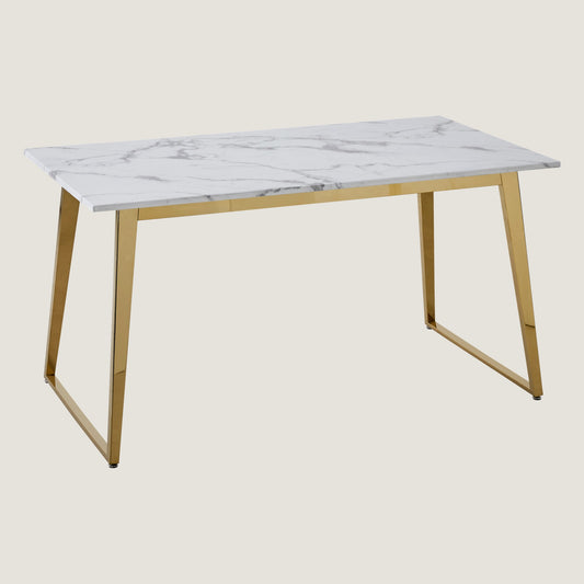RIS M14 Marble Dining Table B-Type 1500 (Gold)
