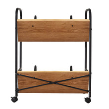 Load image into Gallery viewer, [Querencia] Sloped Shelf Book Cart with Wheels
