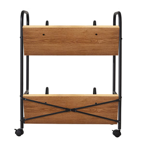 [Querencia] Sloped Shelf Book Cart with Wheels