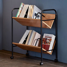 Load image into Gallery viewer, [Querencia] Sloped Shelf Book Cart with Wheels
