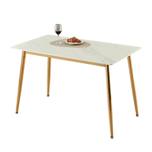 [RIS] *Pocelaine Ceramic* Dining Table (Gold Frame)