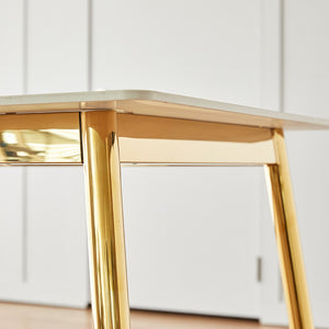 [RIS] *Pocelaine Ceramic* Dining Table (Gold Frame)